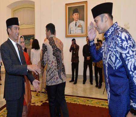 Presiden Jokowi sudah bertemu dengan AHY belum lama ini (foto/Antara)